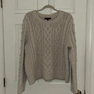 L wool cable knit sweater from Banana Republic